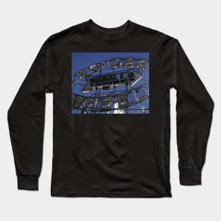 Vintage "Wonder Wheel Thrills" sign at the Astroland amusement park at Coney Island Long Sleeve T-Shirt